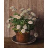 Jakob Nieweg (Hogebeintum 1877 - Amersfoort 1955) Still life with white chrysanthemum Signed and