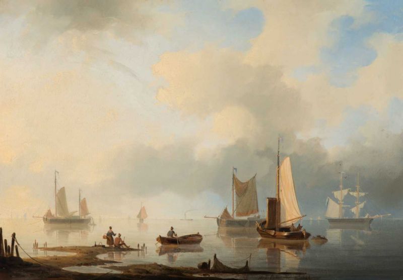 Herman Henry op der Heijde (Amsterdam 1813 - 1857) The home port Signed and dated 1846 l.m. Oil on