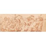 Italian School (Circa 1650) a) Design drawing with tritons and nereids Pen and brush in brown,
