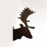 Siert Simon Dallinga (Groningen 1954) Deer Signed and dated '87 on the reverse Metal wall object,