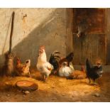 Jan Gerard Smits (The Hague 1823 - 1910) Pottering about in the stable Signed and dated 1873 u.m.