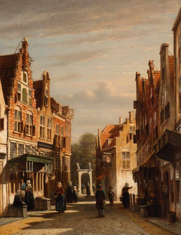 Petrus Gerardus Vertin (The Hague 1819 - 1893) Alkmaar Signed and dated 72 l.r. Oil on canvas, 62 x