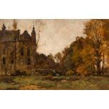 Théophile de Bock (The Hague 1851 - Haarlem 1904) View of Doorwerth Castle Signed l.r. Oil on