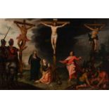 Antwerp School (First quarter 17th century) The crucifixion Oil on panel, 56 x 86 cm 29.60 % buyer'