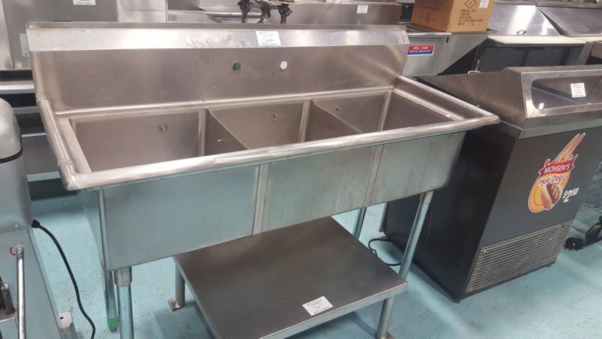 5 ft. 3 Compartment sink