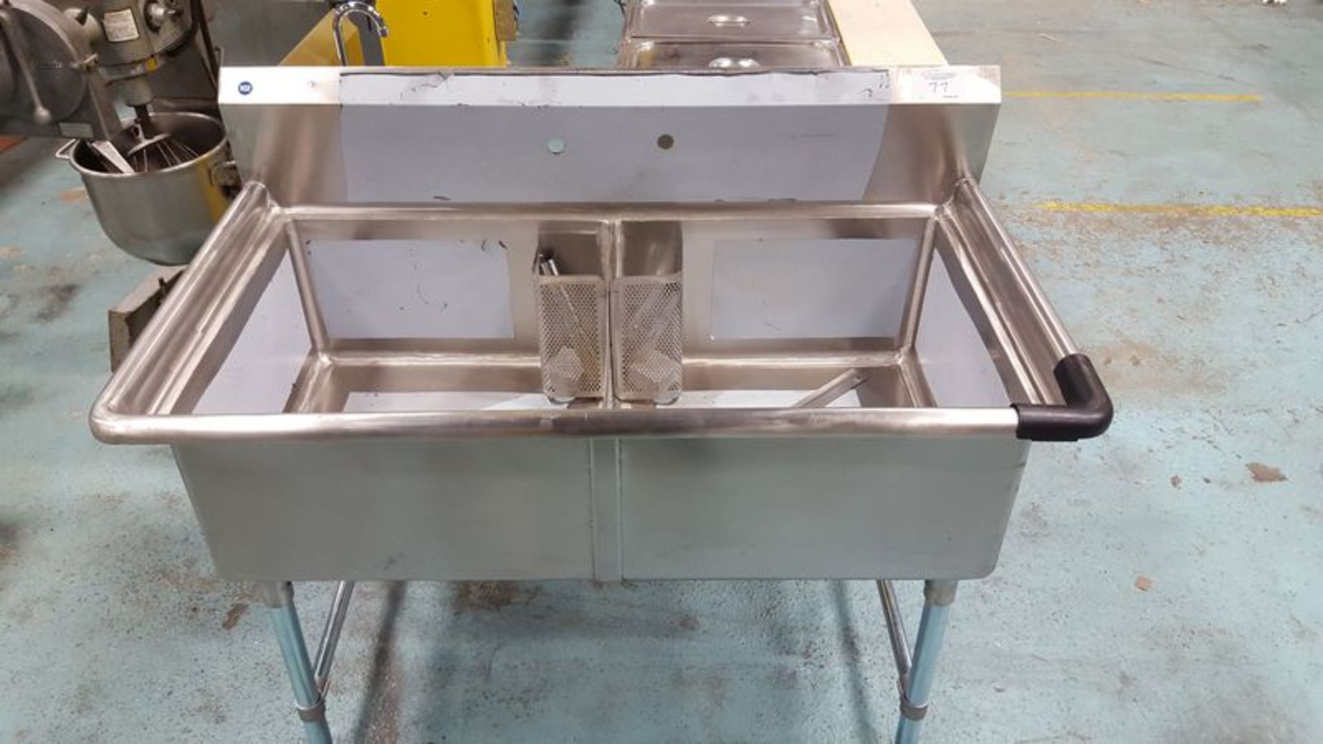 Unused 54" - 2 compartment stainless steel sink