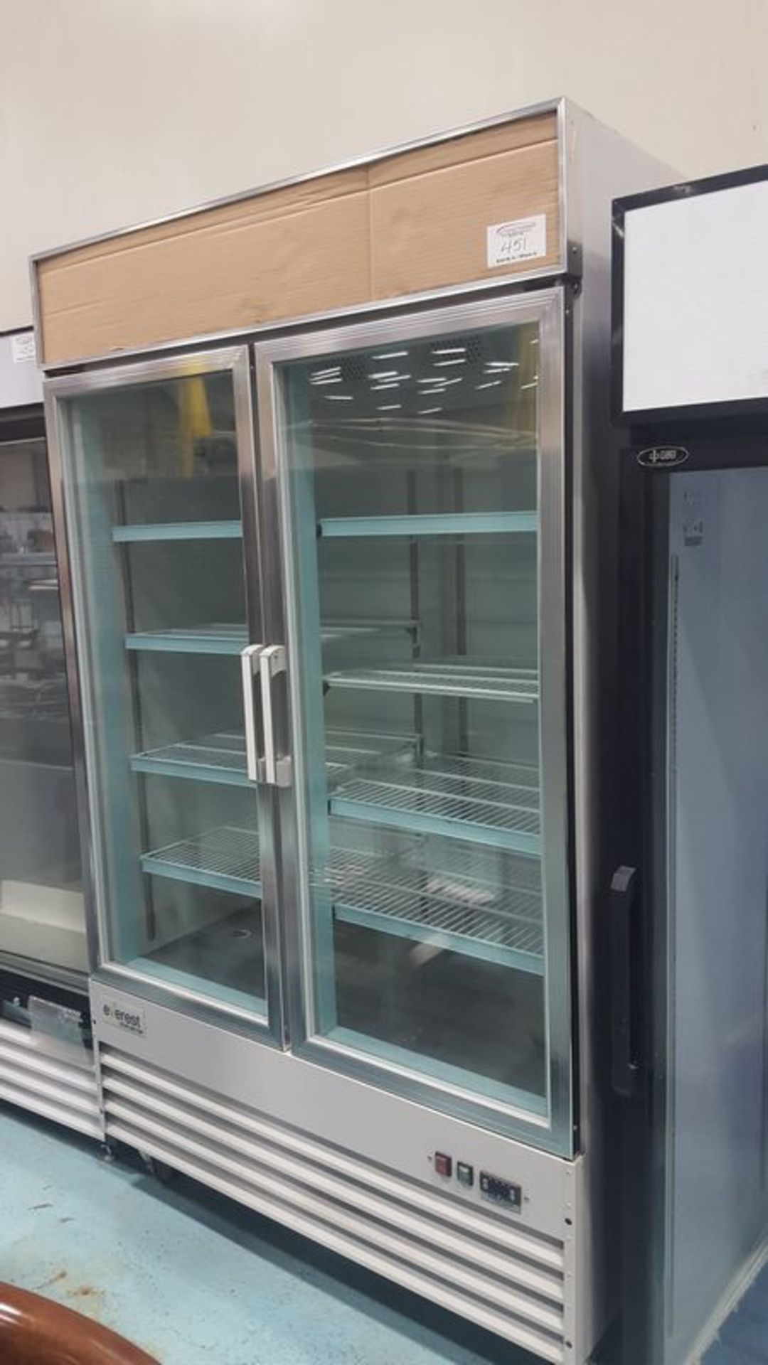 2 door display Freezer on casters