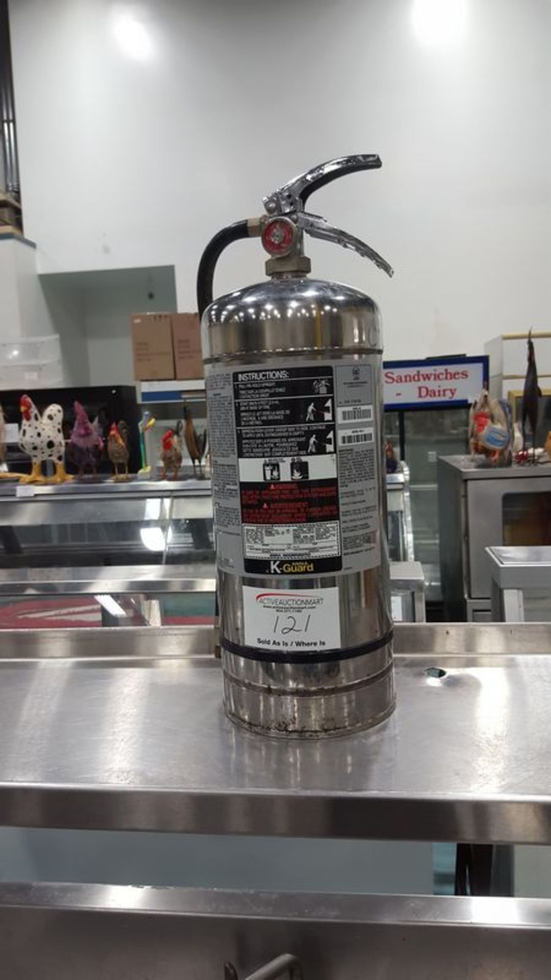 K-Guard Stainless steel fire extinguisher