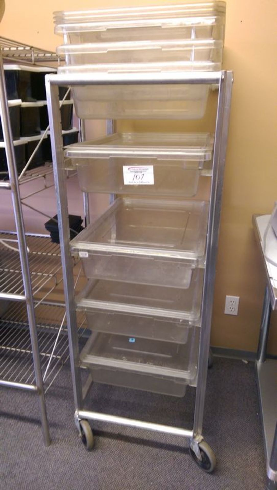 Rolling Storage Cart with 7 Bins & lids