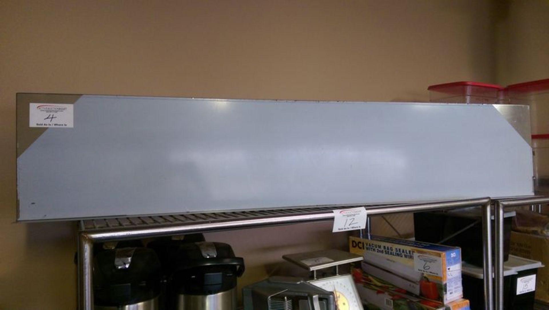 Unused 5ft Stainless Steel Wall Shelf