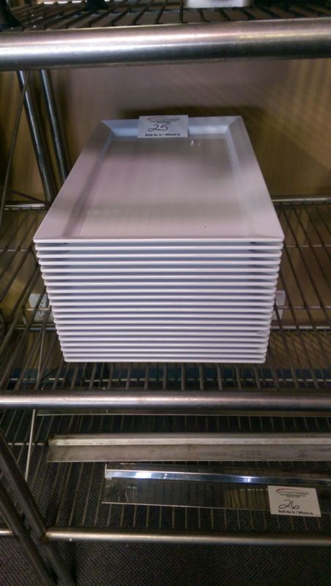 20 Get Industries White Melamine Serving Platters