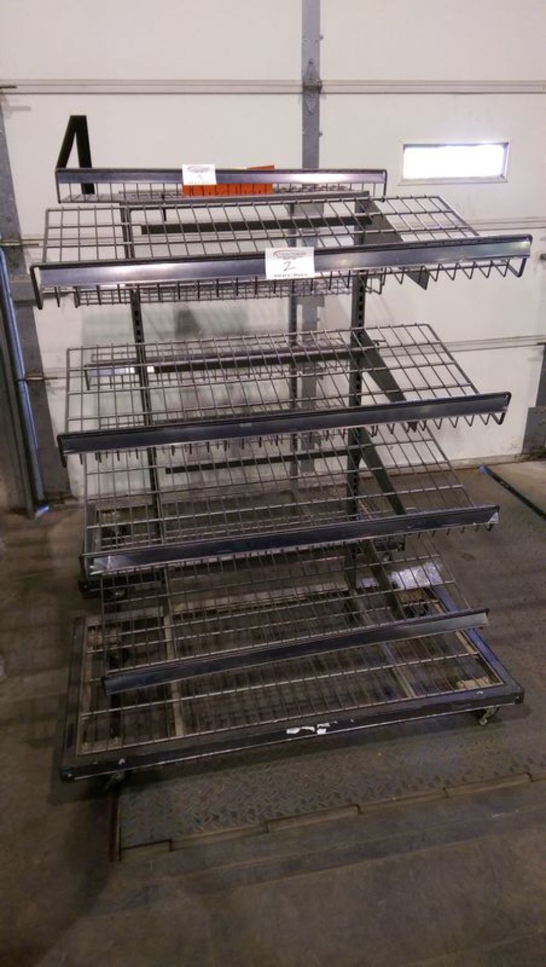 Single Sided 40" Adjustable Display Rack on Casters