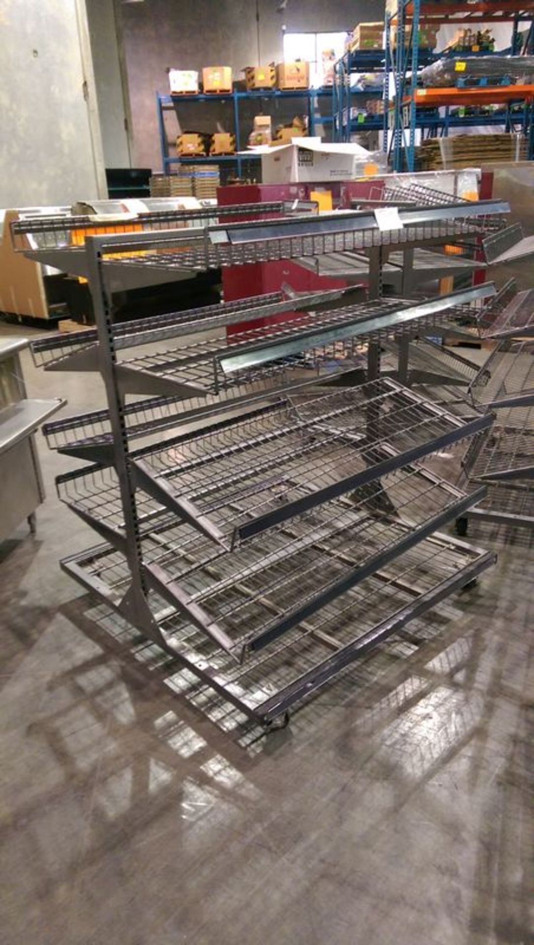 48" Double Sided Bakers Display Rack on Casters