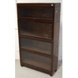 A four tier Globe Wernicke bookcase, width 85cm.