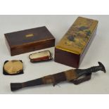 A 20th century Japanese lacquered glove box,