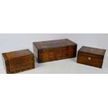 A large Victorian walnut writing slope,