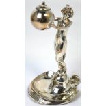 A WMF figurine of an Art Deco lady holding a ball, approx 20cm.