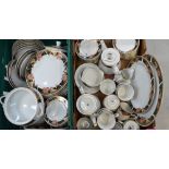 A Japanese 'Horse Lane' nearly complete twelve piece dinner service and a Japanese 'Laklain' sugar