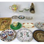 A small quantity of mainly modern Oriental plates, some hand painted,