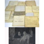 A large quantity of indenture papers dating from 1802, 1824, 1845, 1864, 1889,