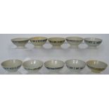 A set of ten small Tek Sing cargo underglaze blue bowls, diameter 10.5cm (10).