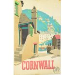 After FRANK NEWBOULD; a colour printed original Great Western Railway poster "Cornwall",