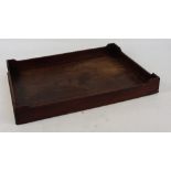 A Georgian mahogany rectangular tray with raised corners, 55cm x 41cm.