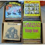 A large quantity of vinyl LP records including Michael Jackson, Chuck Berry, Commodores, Earth,