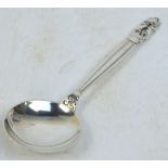 GEORG JENSEN; a silver spoon in the "Acorn" pattern also known as "Konge", designed by Johan Rohde,