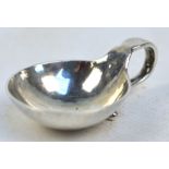 GEORG JENSEN; a small silver circular salt, pattern no.