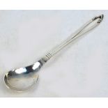 GEORG JENSEN; a silver fruit spoon, pattern no.