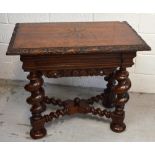 A 19th century Dutch oak side table,