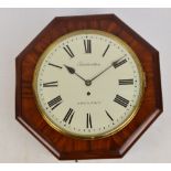 A 19th century mahogany single fusee wall clock,