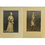 A pair of black and white photographs of King George V and Queen Mary published by Van Dyke of 41