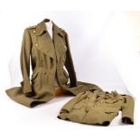 A Flight Ltd of Camberley Royal Artillery jacket and overcoat inscribed for W/Lieut.S.