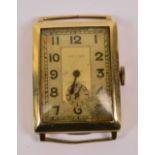 UNICORN; a 9ct yellow gold cased manual wind gentleman's wristwatch,