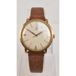 OMEGA; a 20th century 9ct yellow gold cased gentleman's wristwatch, the movement inscribed 16442186,