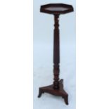 A Regency mahogany torchere column/jardinière stand,