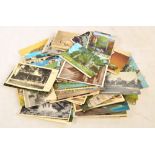 POSTCARDS; approx 750 unsorted cards in a box, largely UK views, etc, early to modern.