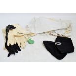 A group of vintage predominantly goat skin gloves,