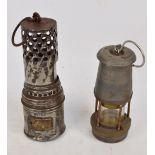 Two vintage miners' lamps by "The Wolf Safety Lamp Company (Wm Maurice) Ltd Sheffield", 21.