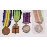 A Canadian Volunteer Service Medal, an Italian Service Medal dated 1907,