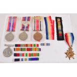 Five medals and various bars including a 1914-15 Star awarded to 12880 Pte. H.Webster. Ches.R.