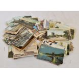 POSTCARDS; mixture in a box, much UK topographical (approx 900).