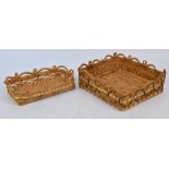 Two mid 20th century North West Canadian Salish Native American wicker baskets,