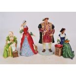 Four Royal Doulton figures; HN3458 "Henry VIII", limited edition 2532/9500,