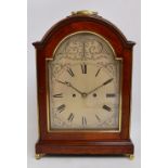 A Regency mahogany and brass detailed bracket clock,