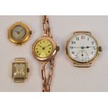 An 18ct yellow gold cased manual wind lady's wristwatch,