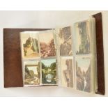 POSTCARDS; slot-in album with largely UK vintage views including North Wales, Cumbria, Cornwall,