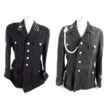 Two copy German SS tunics.